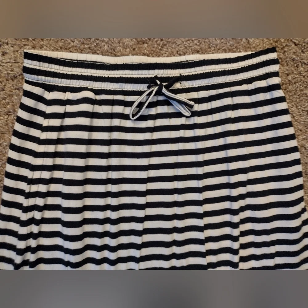 dip Black and White Striped Midi Skirt - Picture 2 of 7